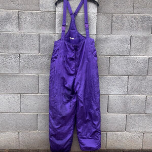 Vintage Purple Ski Bib SnowSuit Overalls Large